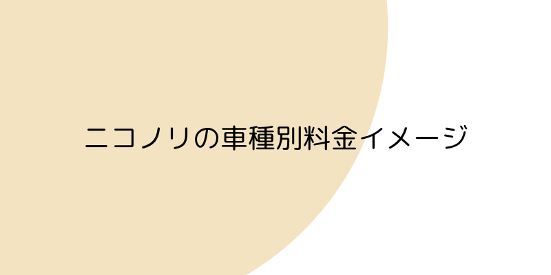 ニコノリ（ニコニコカーリース）の車種別料金イメージの見出し画像